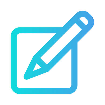 Edit icon in gradient style for any projects, use for website mobile app presentationのイラスト素材