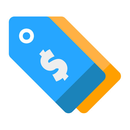 Price icon in flat style for any projects, use for website mobile app presentationのイラスト素材
