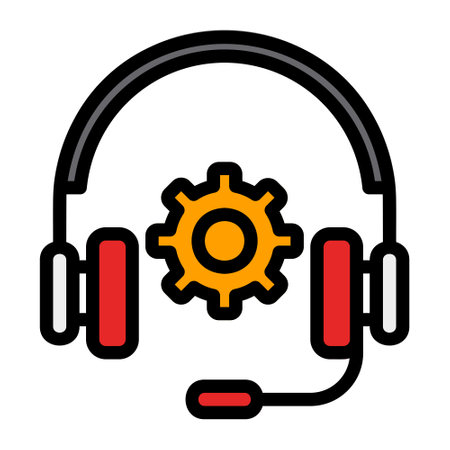 Customer Service icon in filled line style for any projects, use for website mobile app presentationのイラスト素材