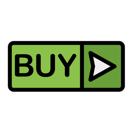 Buy icon in filled line style for any projects, use for website mobile app presentationのイラスト素材