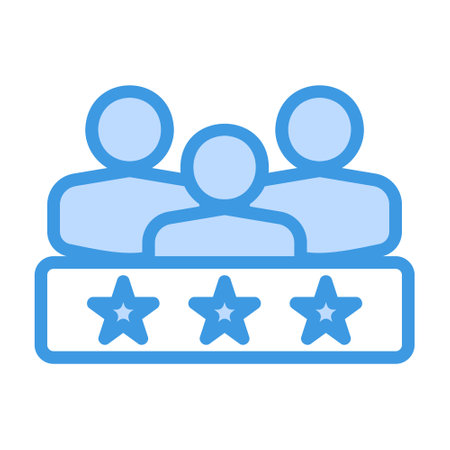 Customer Testimonial icon in blue style for any projects, use for website mobile app presentationのイラスト素材
