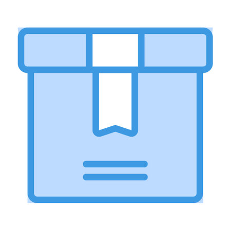 Package icon in blue style for any projects, use for website mobile app presentationのイラスト素材