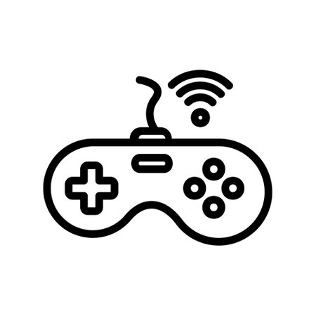 Joystick icon in line style about internet of things for any projects, use for website mobile app...