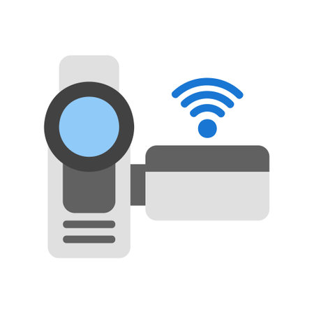 Camcorder in flat style about internet of things for any projects, use for website mobile app presentationのイラスト素材
