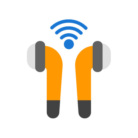 Earphone in flat style about internet of things for any projects, use for website mobile app presentationのイラスト素材