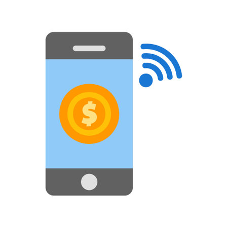 Money Transfer in flat style about internet of things for any projects, use for website mobile app presentationのイラスト素材