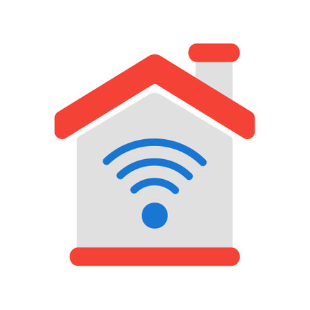 Smart Home in flat style about internet of things for any projects, use for website mobile app presentationのイラスト素材