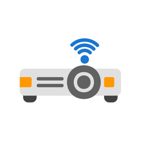 Projector in flat style about internet of things for any projects, use for website mobile app presentationのイラスト素材