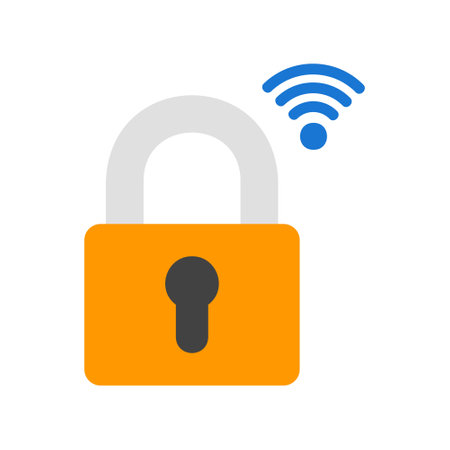 Padlock in flat style about internet of things for any projects, use for website mobile app presentationのイラスト素材