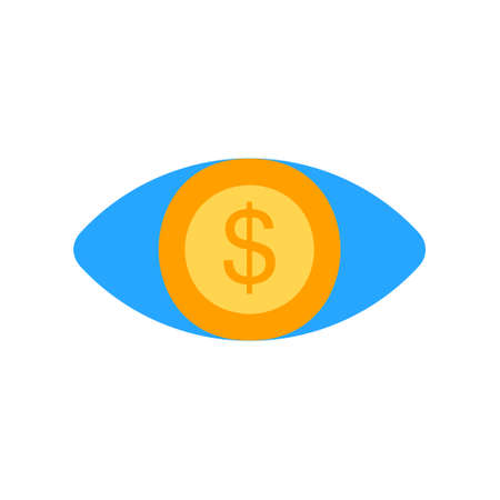 Eye icon in flat style about marketing and growth for any projects, use for website mobile app presentationのイラスト素材