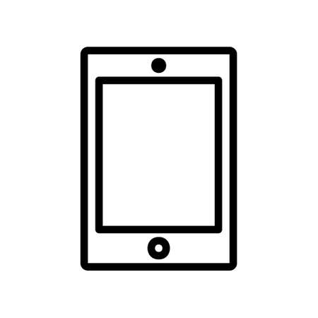 Tablet icon in line style about multimedia for any projects, use for website mobile app presentationのイラスト素材