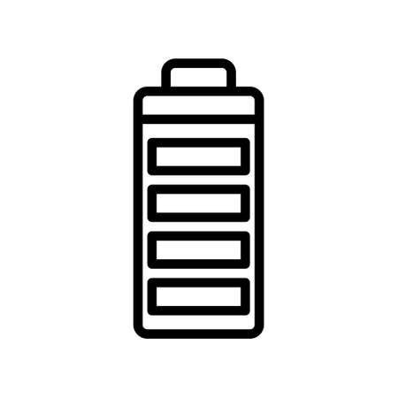 Full Battery icon in line style about multimedia for any projects, use for website mobile app presentationのイラスト素材