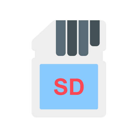 Memory icon in flat style about multimedia for any projects, use for website mobile app presentation