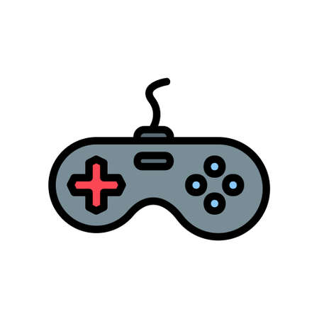 Joystick icon in filled line style about multimedia for any projects, use for website mobile app...