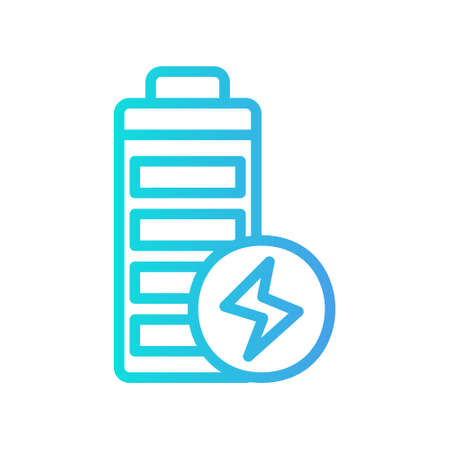 Charge icon in gradient style about multimedia for any projects, use for website mobile app presentationのイラスト素材