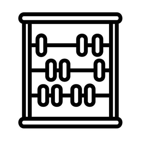 Abacus icon in line style for any projects, use for website mobile app presentationのイラスト素材