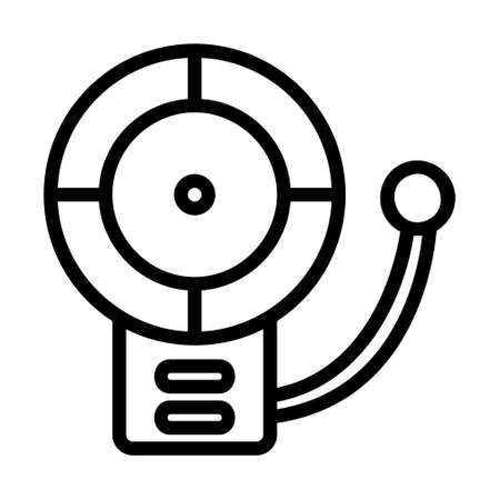 School bell icon in line style for any projects, use for website mobile app presentationのイラスト素材