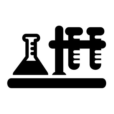 Laboratory icon in solid style for any projects, use for website mobile app presentationのイラスト素材