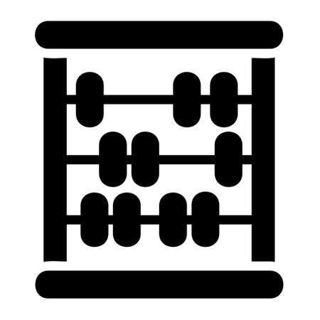 Abacus icon in solid style for any projects, use for website mobile app presentationのイラスト素材