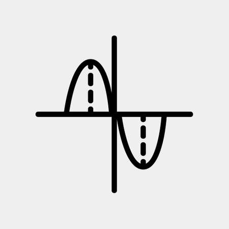 Fluctuation icon vector illustration in line style for any projects, use for website mobile app presentationのイラスト素材