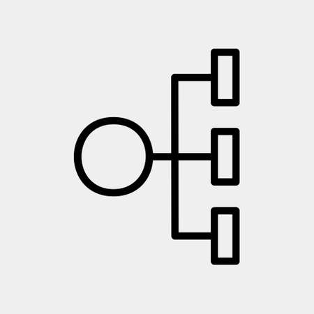 Diagram icon vector illustration in line style for any projects, use for website mobile app presentationのイラスト素材