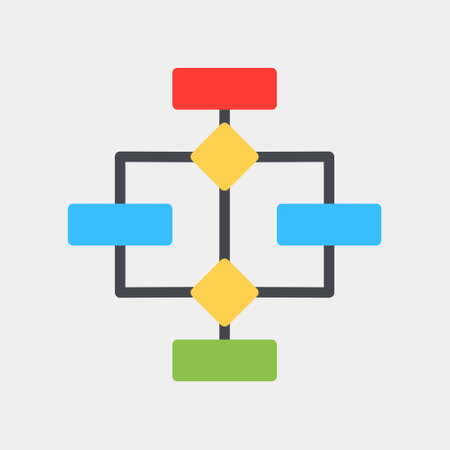 Vector illustration of hierarchy icon in flat style for any projects, use for website mobile app presentationのイラスト素材