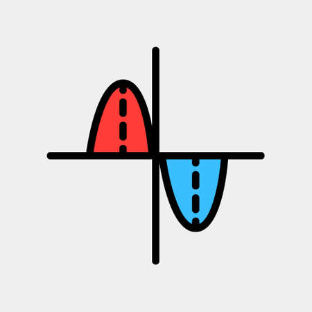Vector illustration of fluctuation icon in filled line style for any projects, use for website mobile app presentationのイラスト素材