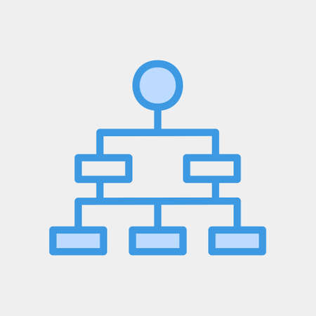 Vector illustration of hierarchy icon in blue style for any projects, use for website mobile app presentationのイラスト素材