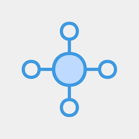 Vector illustration of diagram icon in blue style for any projects, use for website mobile app presentationのイラスト素材