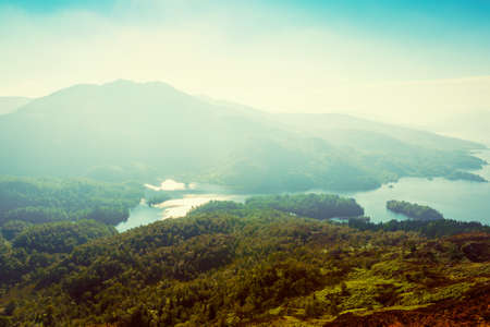 Stunning view of Loch Katrina from Ben Aの写真素材