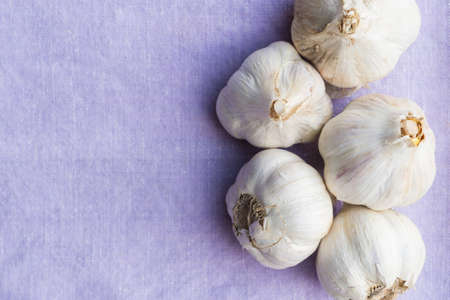 Organic garlic, clean eating conceptの写真素材
