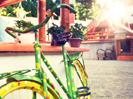 Funny vintage bicycleの写真素材