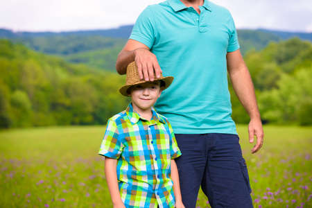 Happy father and son time conceptの写真素材