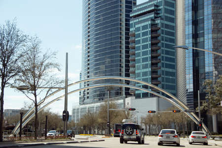 HOUSTON, TEXAS - March, 2022: 
 Houston buildings in the cityのeditorial素材