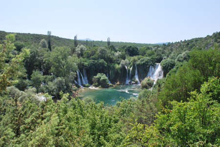 Bosna a Hercegovina, Waterfall Kraviceの写真素材