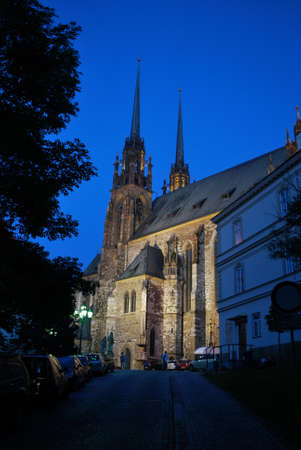 Brno - Cathedral of St. Peter ( Petrov) in night