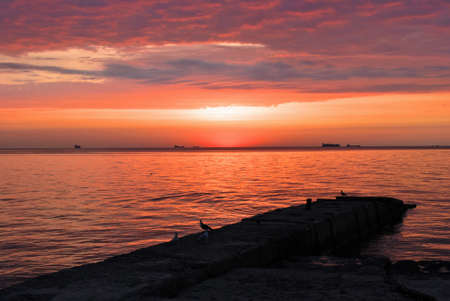 sunrise at sea Odessa - Ukraine