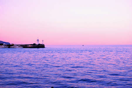 Yalta - evening at seaの写真素材