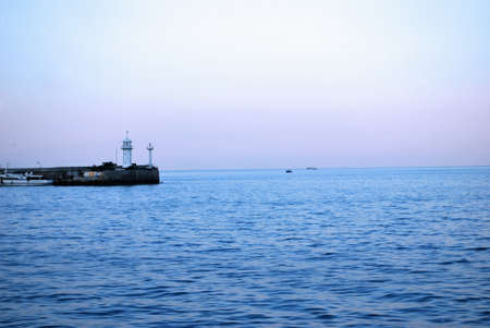 Yalta - evening at seaの写真素材