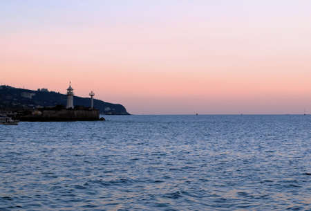 Yalta - evening at seaの写真素材
