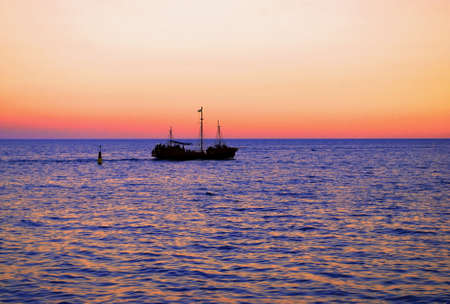 Yalta - evening at seaの写真素材