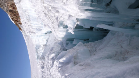 Huayna Potosy Peak Summit Cordillera Real Andes Boliviaの写真素材