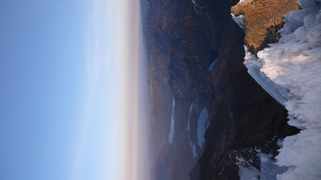 Huayna Potosy Peak Summit Cordillera Real Andes Boliviaの写真素材