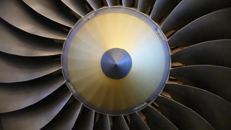 Jet Engine at Berlin Tempelhof Airport Terminalの写真素材