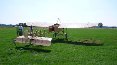 Bleriot XI old Aeroplane first crossed calais doverの写真素材