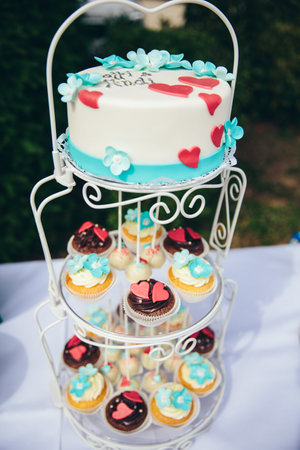Cake celebration marriage wedding delicious food ceremonyの写真素材