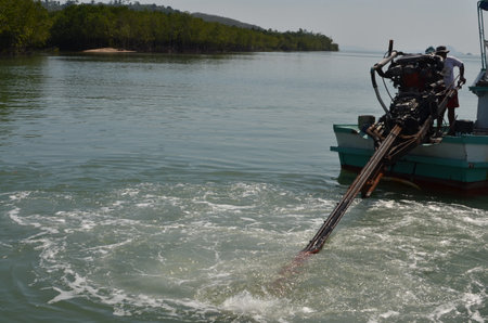 Engine Koh yao Noi Island Thailand Beach Longtail Boat