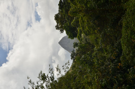 The pitons St. Lucia Caribbean Island Mountain Blue Sky Clouds