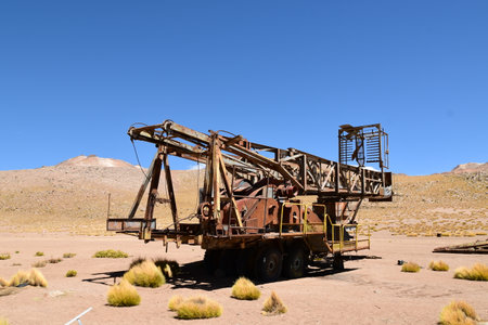 Lost Places Miner city town Atacama Desert Chileの写真素材
