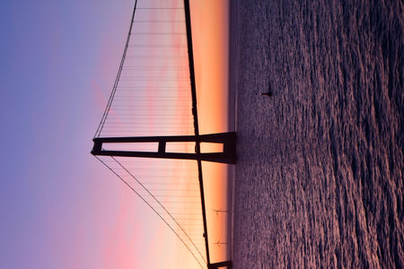 Bridge sunset big belt modern denmark nyborg korsor bridge